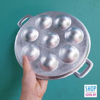Khuôn bánh khọt nhôm 8 ô - ĐK 24 cm - không nắp