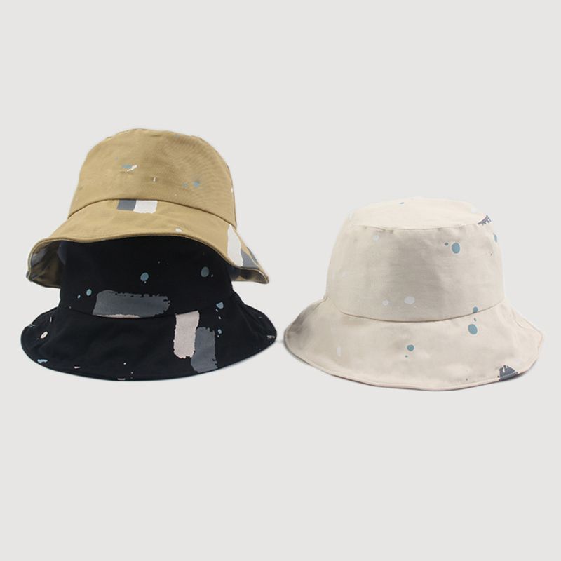 Nón Tai Bèo Vành Rộng In Họa Tiết Graffiti Phong Cách Harajuku Thời Trang Unisex