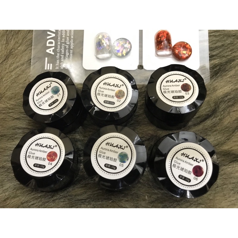 set gel nhũ hổ phách siêu xinh.