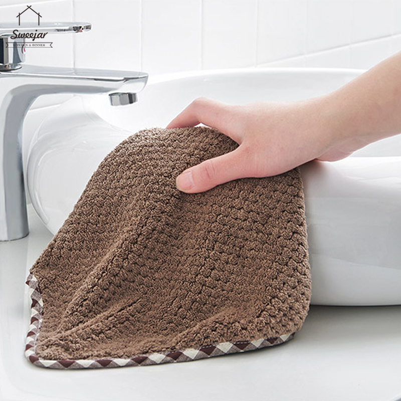 Khăn lau tay SWEEJAR treo tường hình hoa dễ thương nhiều màu tùy chọn tiện dụng cho nhà bếp/nhà tắm