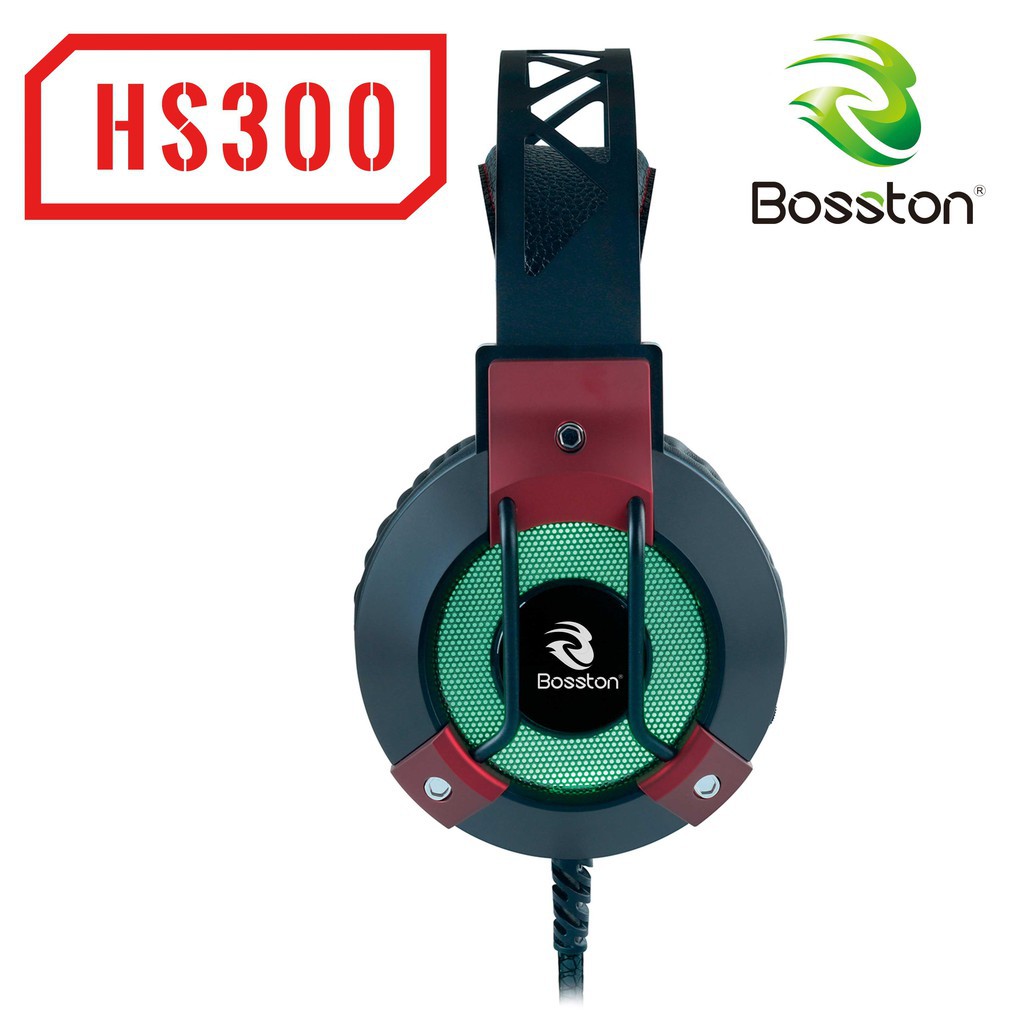 Deal Hot Tai nghe chụp tai chuyên Game Bosston HS300 Led đa màu - Super Bass (Đen)