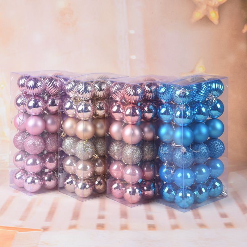 Bộ 36 quả châu 4cm dùng trang trí cây thông Noel đẹp mắt sáng tạo