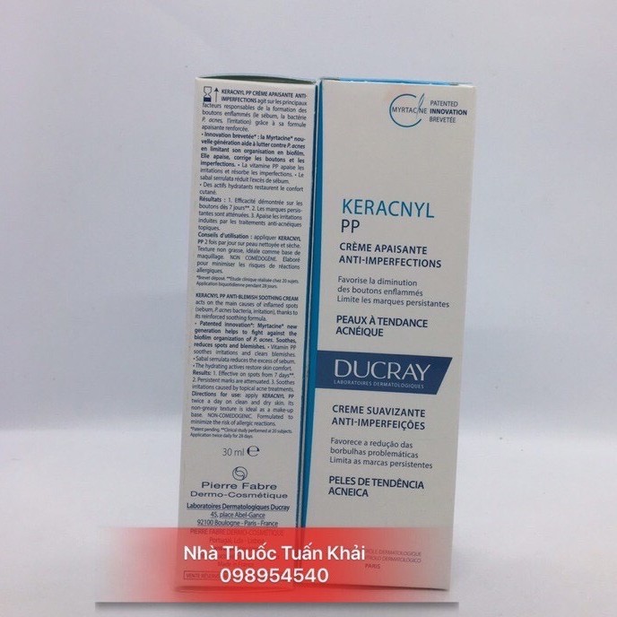 Kem Ngừa Mụn Trứng Cá DUCRAY Keracnyl PP Anti - 30ml