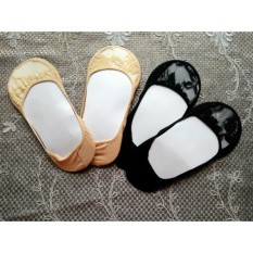 Tất Hài Nữ Da Chân Ren Ngắn Cổ (mầu đen và da)