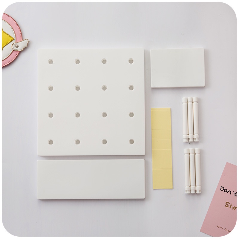 Kệ Bảng Pegboard Mini dán tường Trang Trí Nhựa Cao cấp BG39