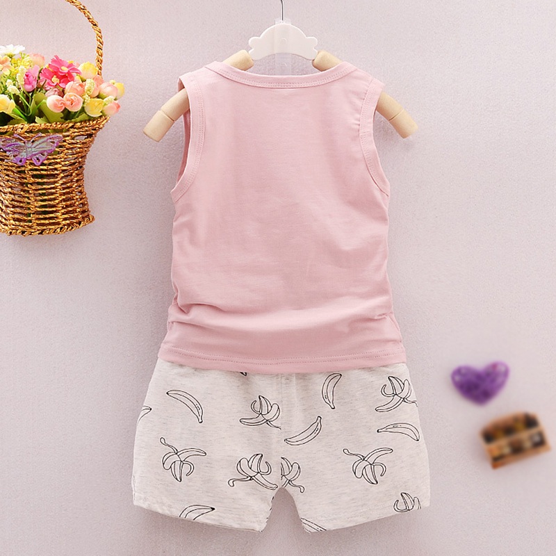 Set áo thun ba lỗ + quần shorts thời trang năng động cho bé trai