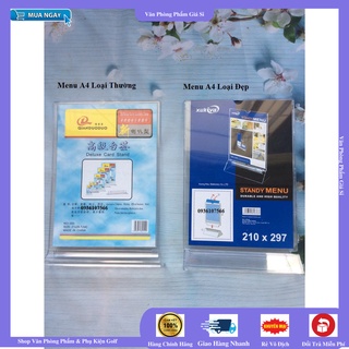 Kệ Menu Mica A4/A5 Loại dày Đẹp - ĐỦ SIZE [ GIÁ SỐC ]