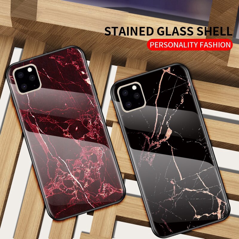 Marble Case for Google Pixel 4 XL 3A 3 2 XL Case Luxury Grain Hard Tempered Glass Protective Back Cover Case