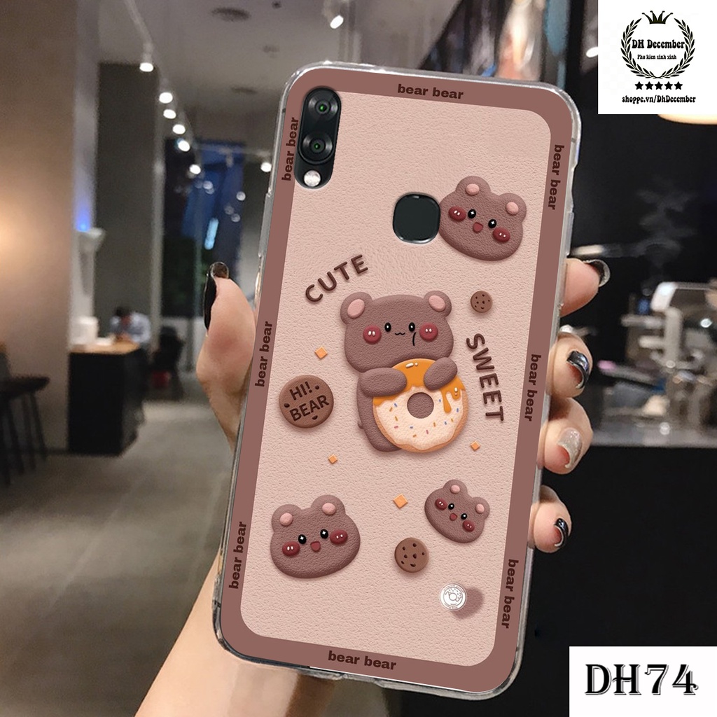 Ốp lưng dẻo Vsmart JOY 1 PLUS in hình 3D GẤU cute be@r, soda, happy day cực hot ,thời thượng