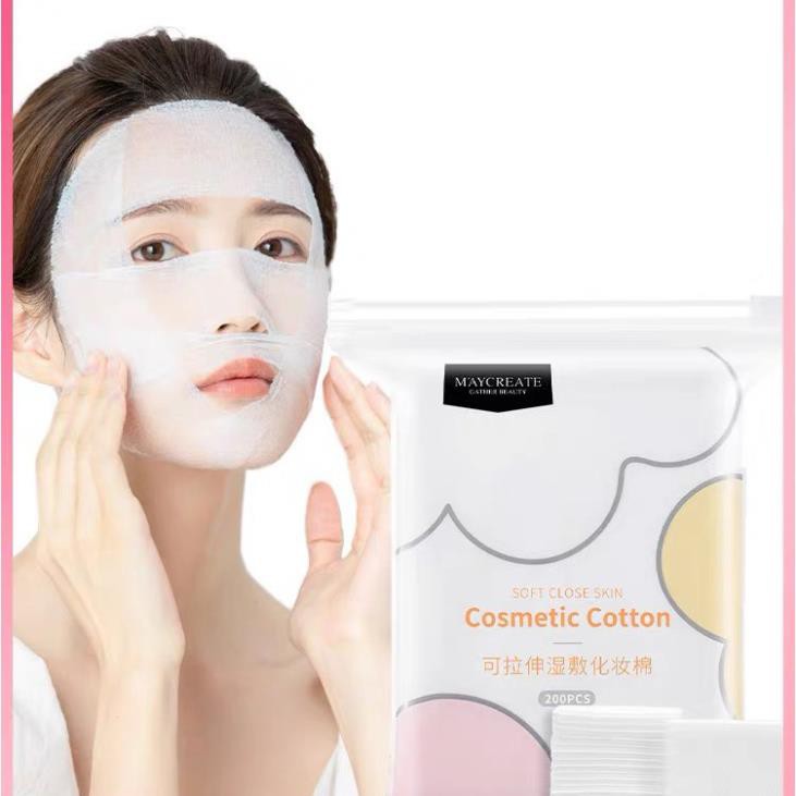 Bông Maycreate Cosmetic Cotton Chuyên Dụng Làm Mặt Nạ Toner