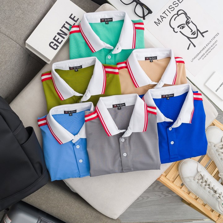 Áo Thun Nam Đẹp Cao Cấp Mát Dễ Chịu-Áo thun trơn vải cá sấu cotton cao cấp ngắn tay cực sang trọng | BigBuy360 - bigbuy360.vn