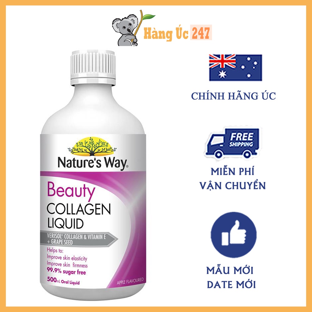 Collagen dạng nước Nature’s Way Beauty Collagen Liquid Úc 500ml