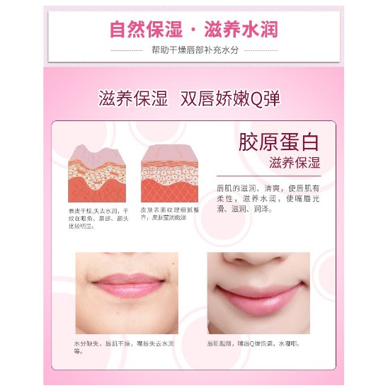 Mask môi Bioaqua dưỡng ẩm, ngăn ngừa giảm môi thâm | Thế Giới Skin Care