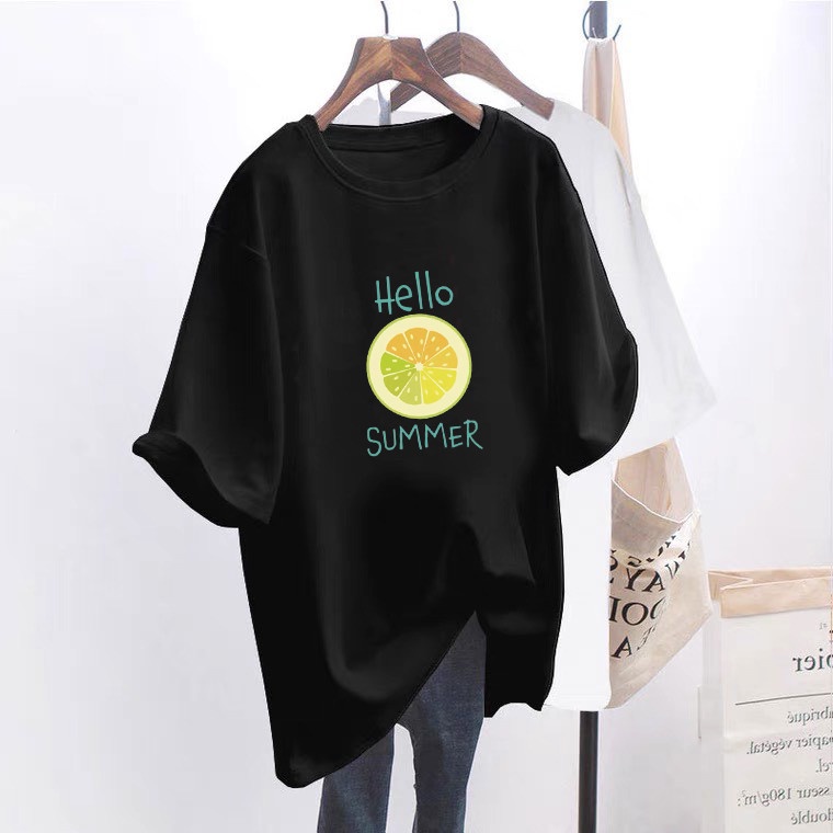 ÁO THUN FORM RỘNG UNISEX IN HELLO SUMMER CỰC ĐẸP