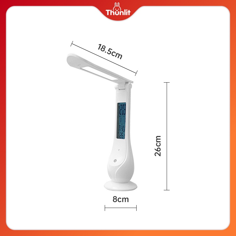 Đèn Thunlit với đồng hồ hiển thị màn hình kỹ thuật số thiết kế usb có thể sạc lại 3 m