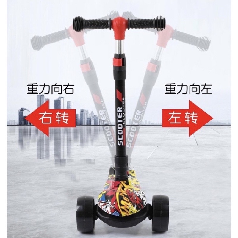 Xe trượt scooter hiệu Be1 chính hãng cho bé từ 2-10 tuổi bánh xe phát sáng