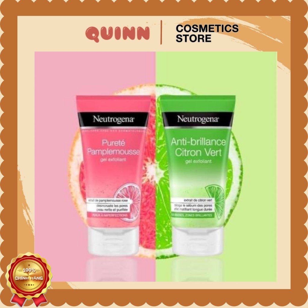 Sữa rửa mặt Neutrogena Oil Free Acne Wash bưởi hồng- xanh làm sạch da 150ML [CHÍNH HÃNG]