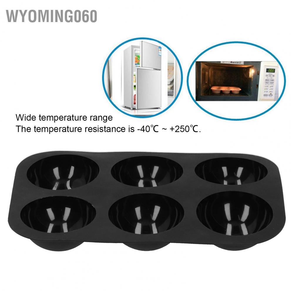 [Hàng Sẵn] Dụng cụ bếp tráng miệng sô cô la, bánh nướng bằng một khuôn silicon hình bán cầu 【Wyoming060】