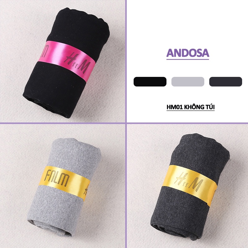 Quần legging nữ HffM cao cấp hàng chuẩn xuất khẩu thun cotton dày dặn cạp cao nâng mông ANDOSA HM01