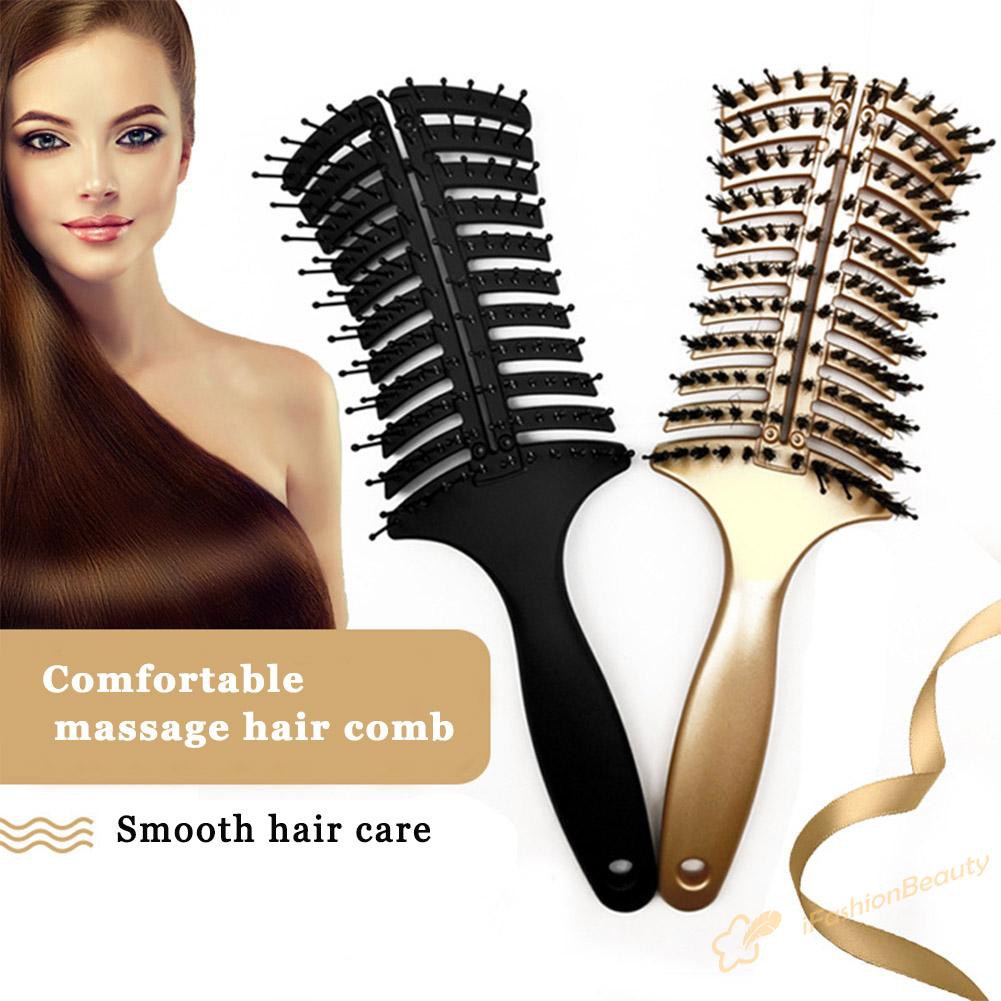 【New】Plastic Hair Scalp Massager Straight Comb Brush Hairdressing Styling Tools