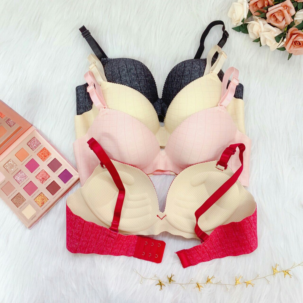 ÁO NGỰC SU HỌA TIẾT KẺ Ô VUÔNG NÂNG NGỰC BÀN TAY