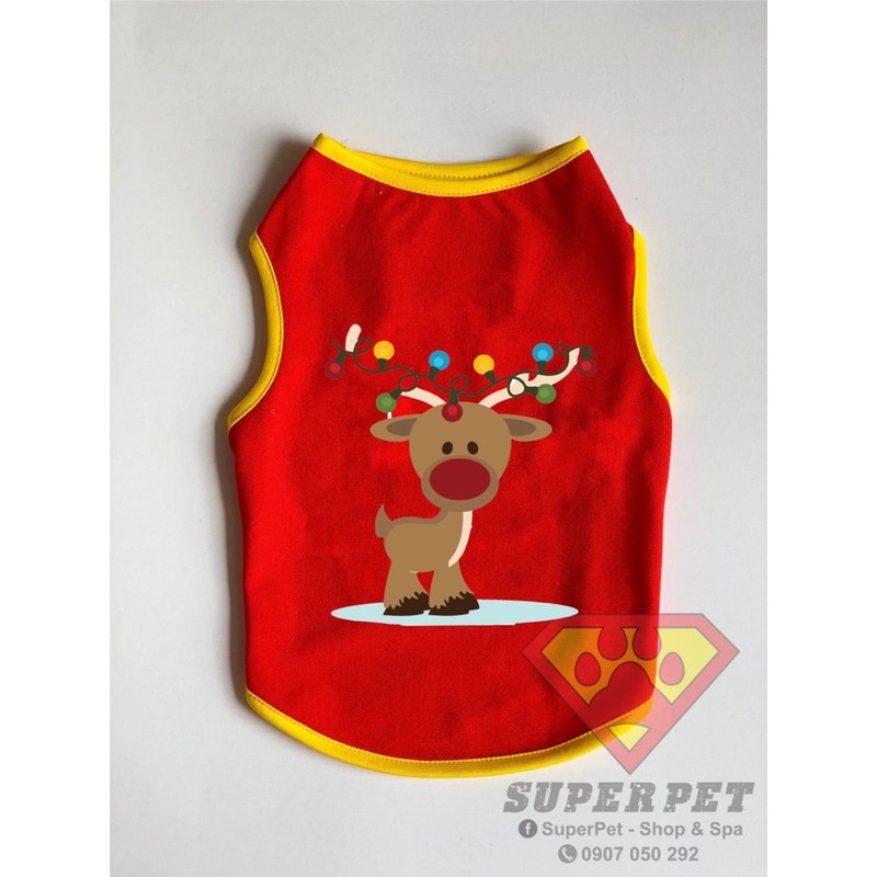 ÁO THÚ CƯNG NOEL HƯƠU ĐÈN MÀU SIÊU XINH GIÁ RẺ