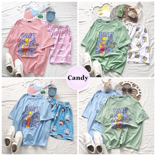 [ COMBO TIẾT KIỆM ] Set áo thun Simpson We Are One + quần short cartoon kì lân unicorn Simpson unisex