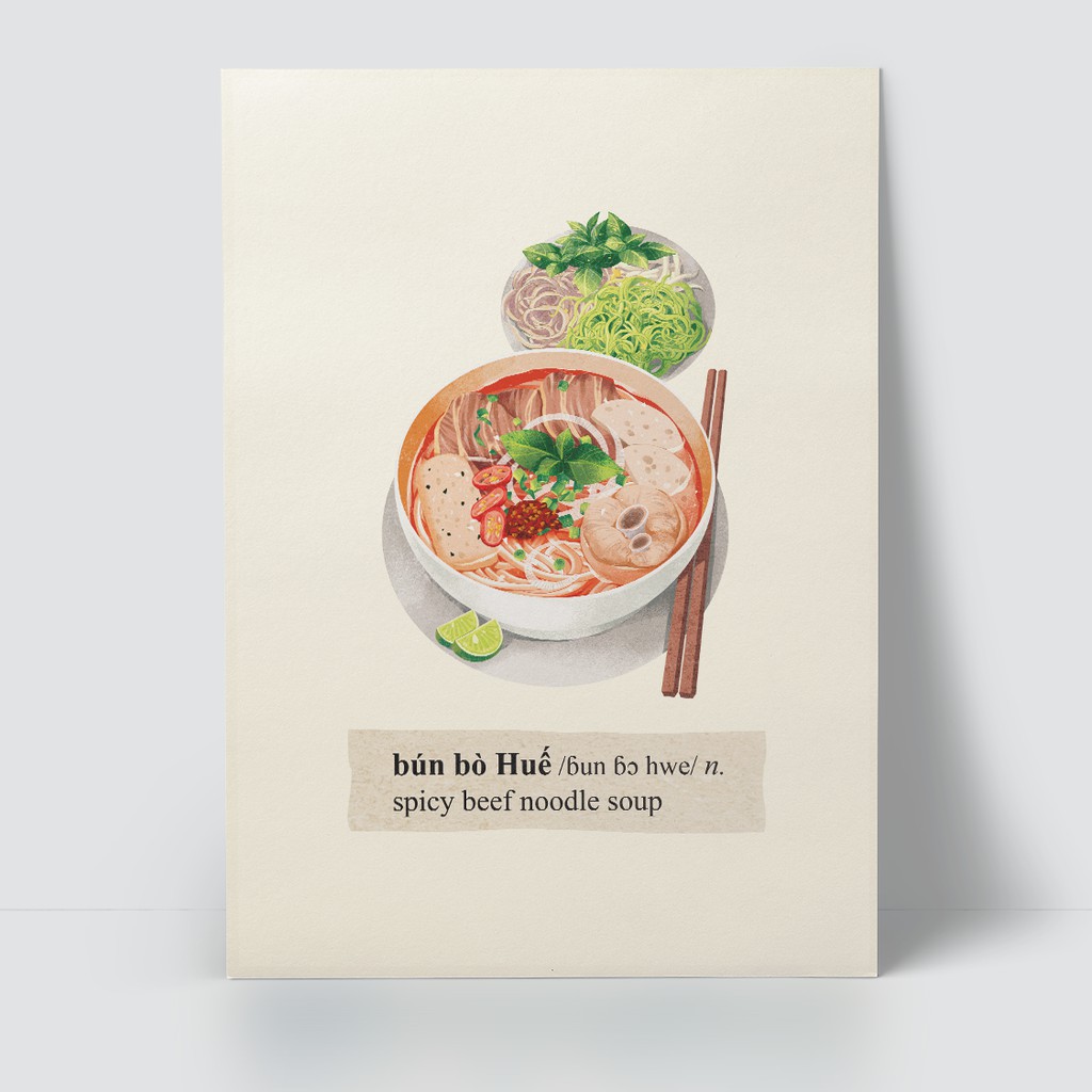 Poster tranh hình ảnh/món ăn Việt Nam