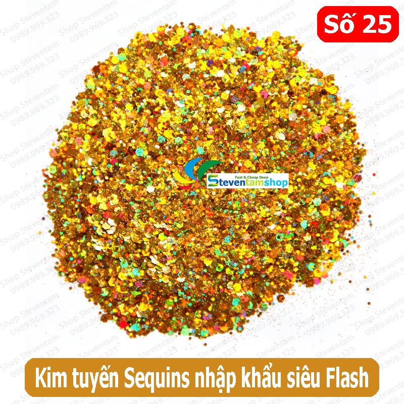 Kim tuyến Sequins siêu sáng mã số 25