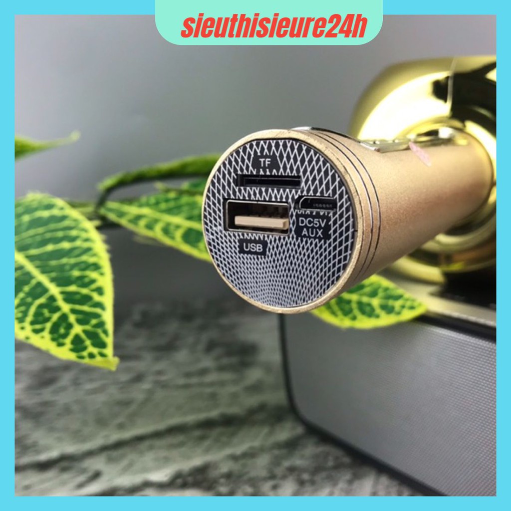 Micro Hát Karaoke Bluetooth ❤️FREESHIP❤️ Mic Hát Không Dây YS90 Tích Hợp Loa, Thẻ Nhớ, Bắt Giọng Chỉnh Tone, Ghi Âm
