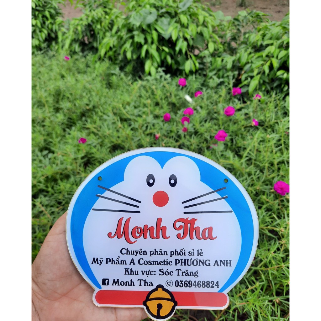 BẢNG HIỆU MICA DORAEMON - Biển hiệu thiết kế thông tin shop theo yêu cầu - Free thiết kế