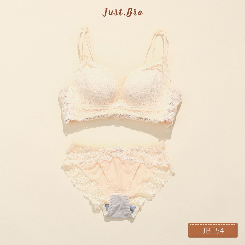 Bộ đồ lót Just Bra chất liệu ren cao cấp, mút dày nâng ngực JBT54 | BigBuy360 - bigbuy360.vn