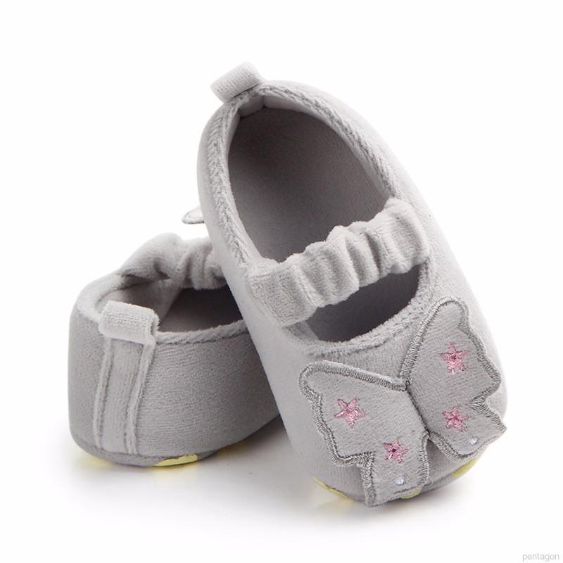 Giày Tập Đi Chống Trượt Phối Nơ Cho Bé Gái