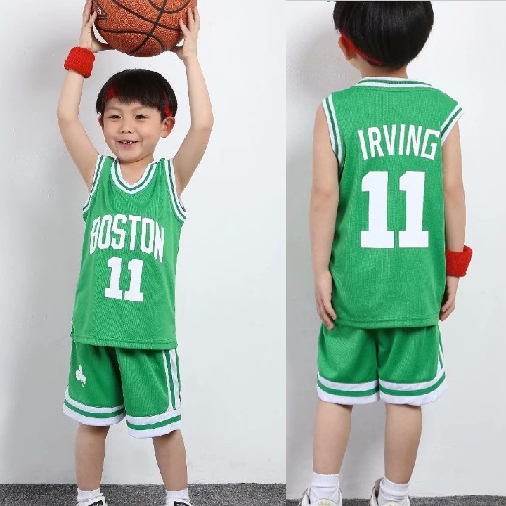 Bộ quần áo bóng rổ trẻ em bé trai gái nam nữ NBA mát đẹp giá rẻ Bulls Celtics Lakers
