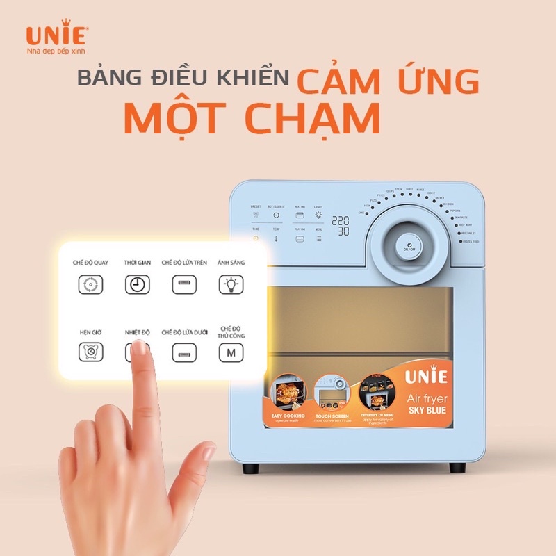 [Chính Hãng] Nồi chiên không dầu 14,5 lít đa năng cao cấp UNIE BLUESKY, lỗi 1 đổi 1, bảo hành 24 tháng toàn quốc