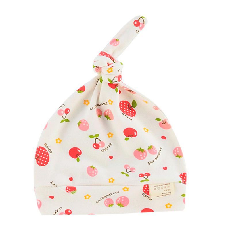 Nón ngủ thắt nút bằng cotton cho bé