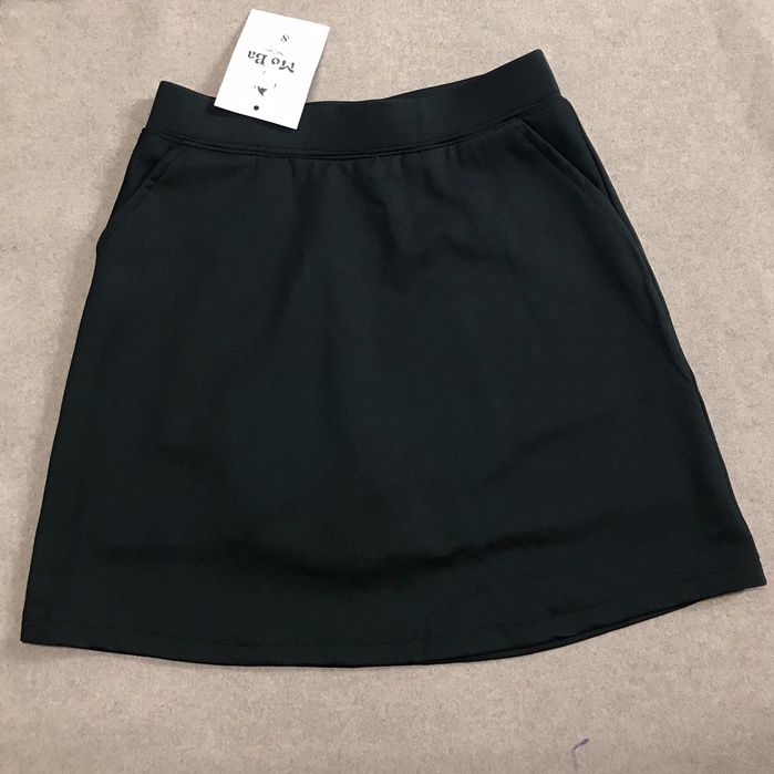 Chân váy chữ A màu đen năng động thoải mái cho nữ hàng VNXK