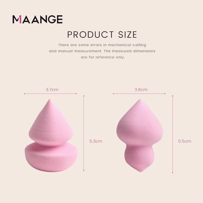 Bông Tán Kem Nền MAANGE Hồng