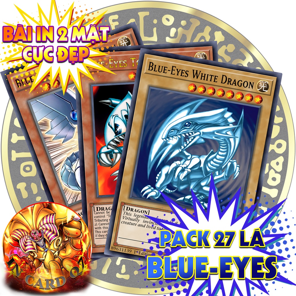 Pack 27 Lá Bài Yugioh Blue-eyes