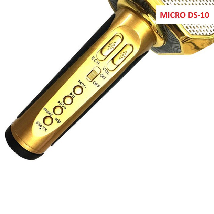 Micro Bluetooth SD10 Tặng Củ Sạc 3 Cổng Sạc USB - Mic Hát Karaoke Kèm Loa Bluetooth Âm Thanh Cực Hay