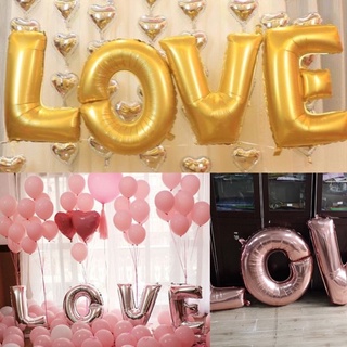 bóng chữ LOVE đại vàng trang trí sinh nhật, trang trí đám  cưới