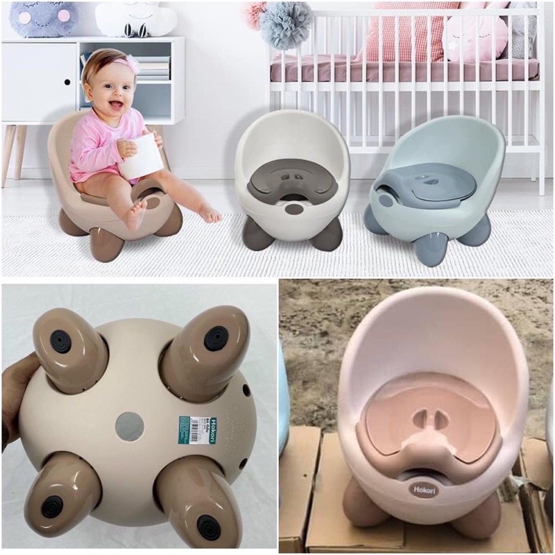 Bô Cho Bé Đi Vệ Sinh - Bô Gấu HOKORI Có Ngăn Chứa Dễ Tháo Lắp Nhựa Việt Nhật