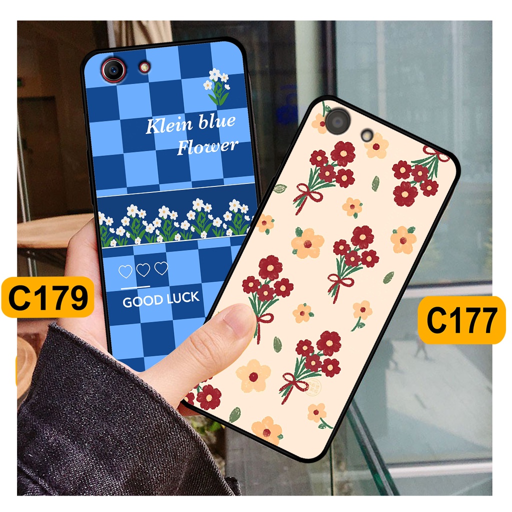 Ốp Oppo A71 / A83 in hình hoa cỏ nhẹ nhàng,họa tiết caro xinh xắn.ốp lưng chống sốc