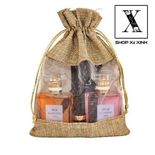 Túi vải bố túi vải đay dây rút tiện lợi sức chứa 100g