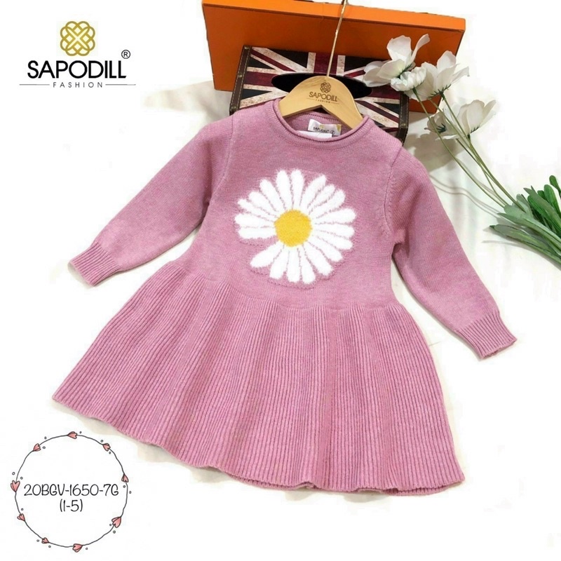 Váy len cao cấp  Sapodill cho bé từ 1-5 y (10-18,5kg