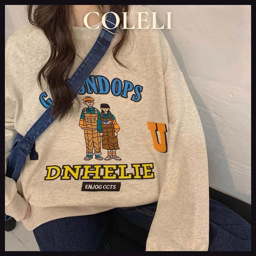 Áo sweater form rộng nữ dài tay ulzzang style phong cách Hàn Quốc SW004