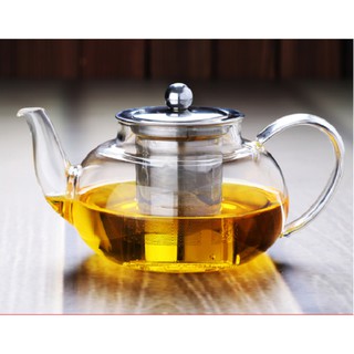 Ấm pha trà thủy tinh chịu nhiệt lõi lọc inox 304 cao cấp