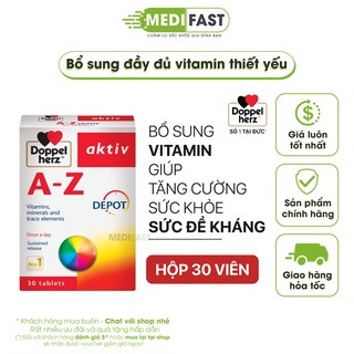 Viên uống Vitamin tổng hợp tăng cường sức khỏe đề kháng Doppelherz Aktiv A-Z Depot - Hộp 30 viên Nhập khẩu từ Đức
