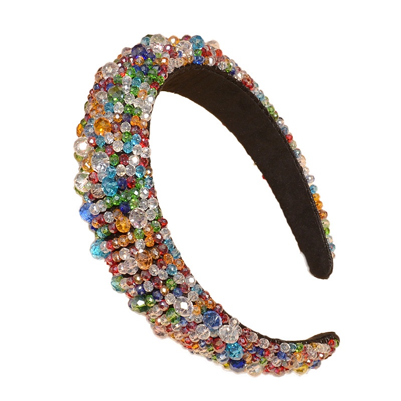 Băng Đô Cài Tóc Đính Đá Nhiều Màu Sắc Lấp Lánh Sang Trọng Cho Cô Dâu