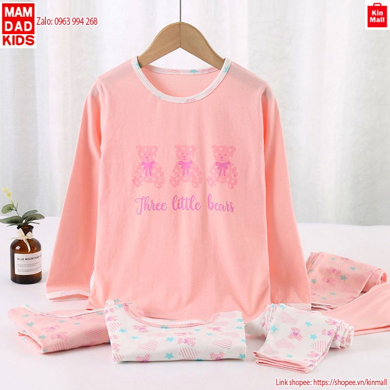 Bộ Đồ Ngủ Cho Bé Gái MAM DAD KIDS